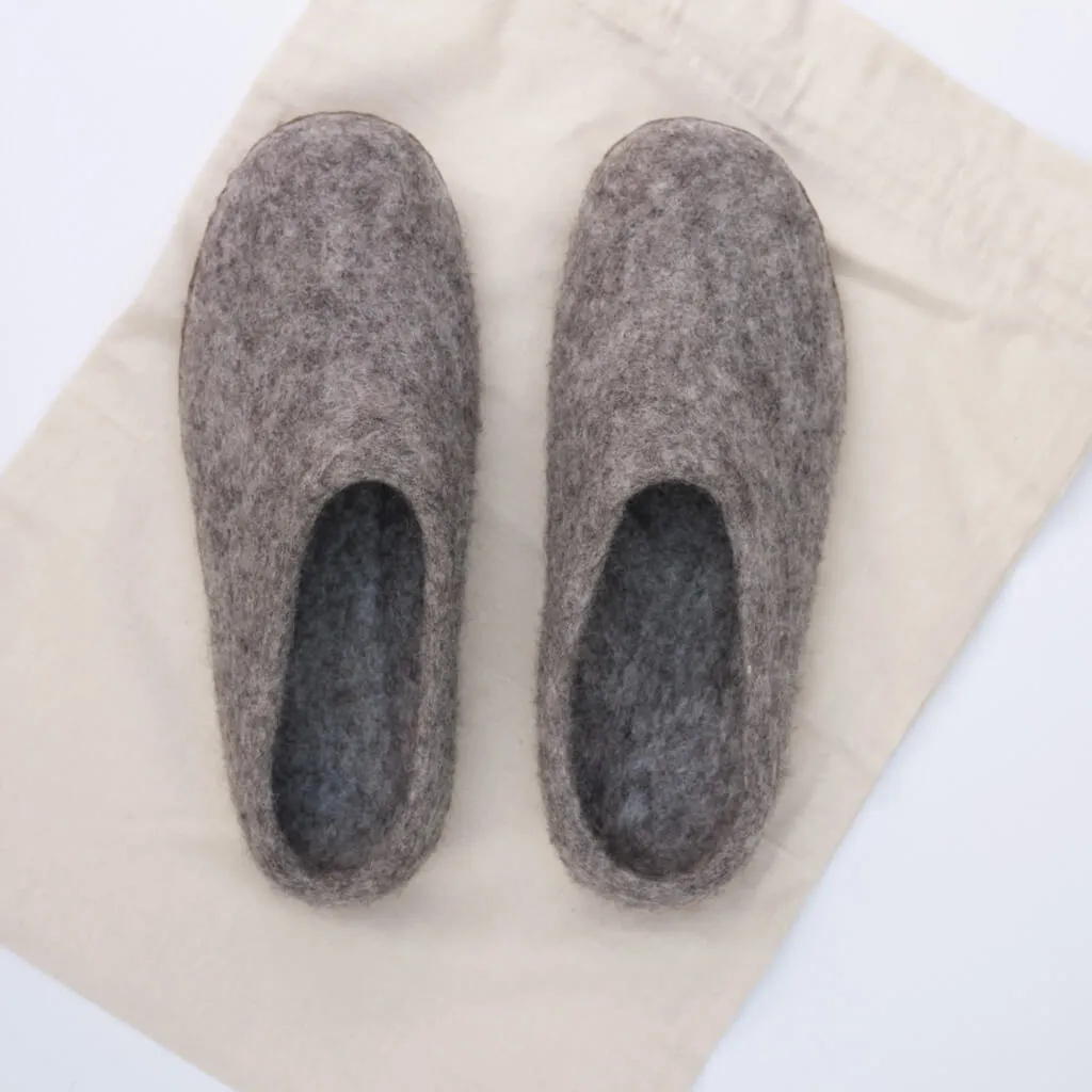 Greta Felted Wool Slippers