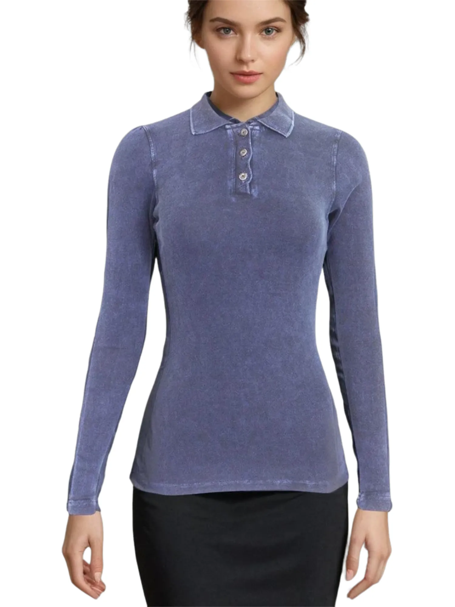 Hard Tail Long Sleeve Cotton Polo Shirt (T-162)