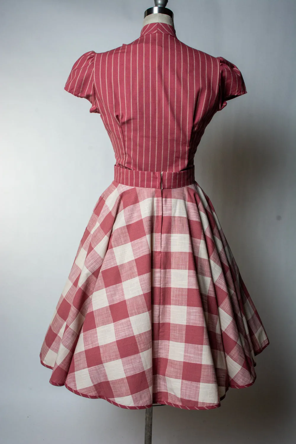 Haute Circle Skirt - Big Gingham, Rose