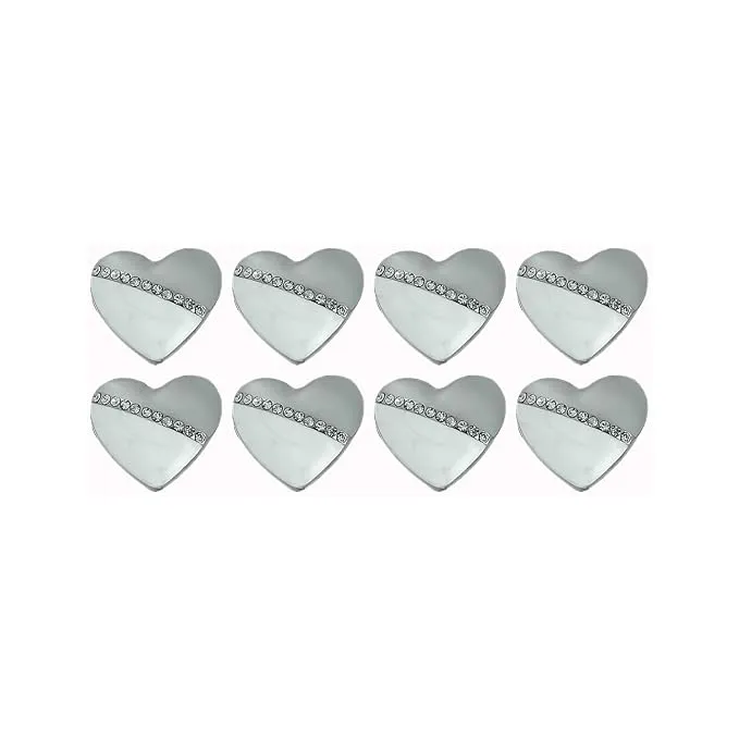 Heart-Shaped Pearl Metal Buttons with Gold & Black Accents(7 Big   7 Small)