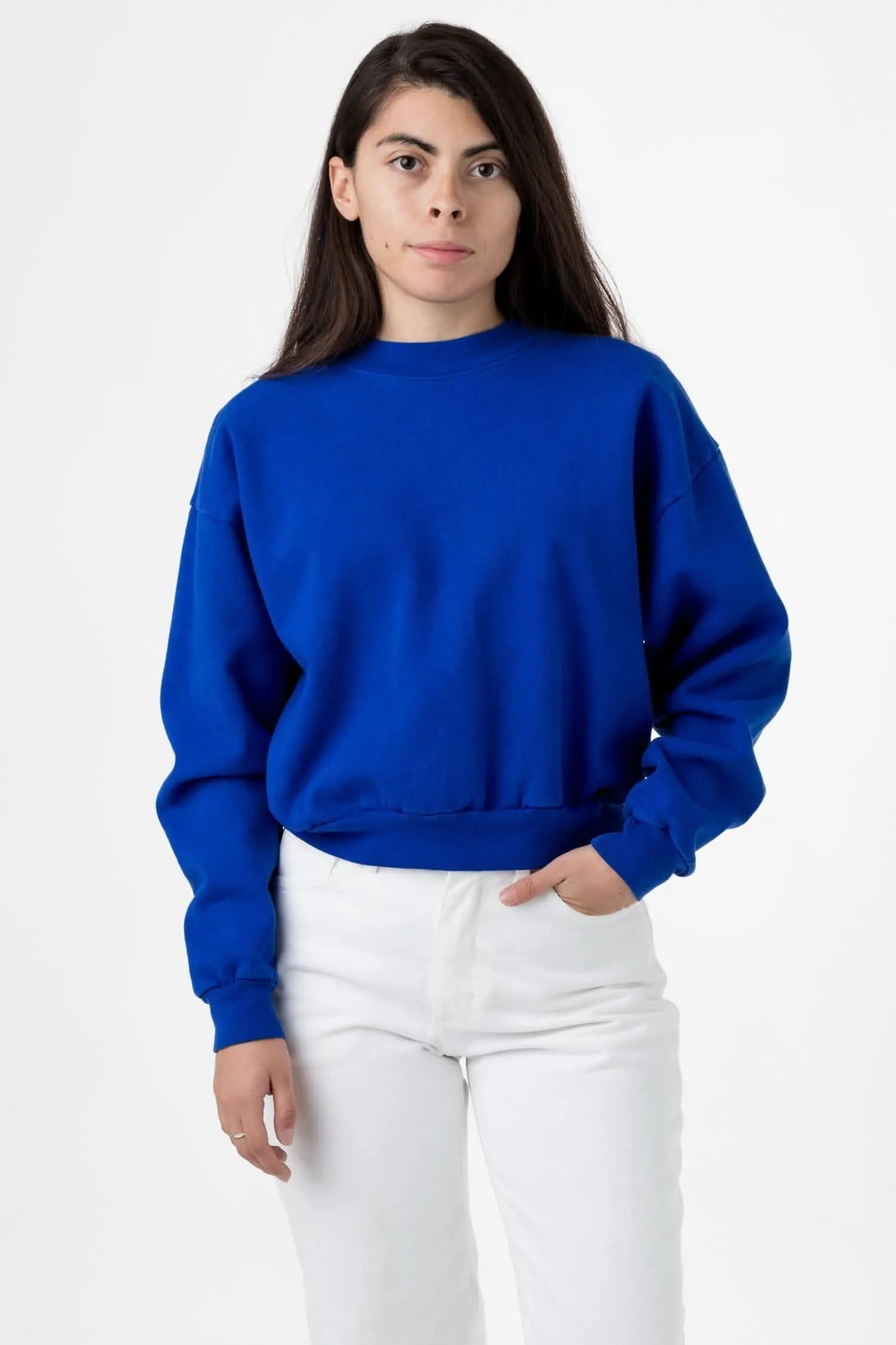 HF06 - Heavy Fleece Cropped Mock Neck Pullover (Garment Dye 2)