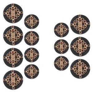 Interwoven Chain Crest Metal Buttons(7 Big   7 Small)