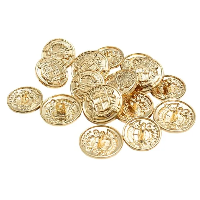 Intricate Crown and Shield Buttons( Pack of 8 Buttons)