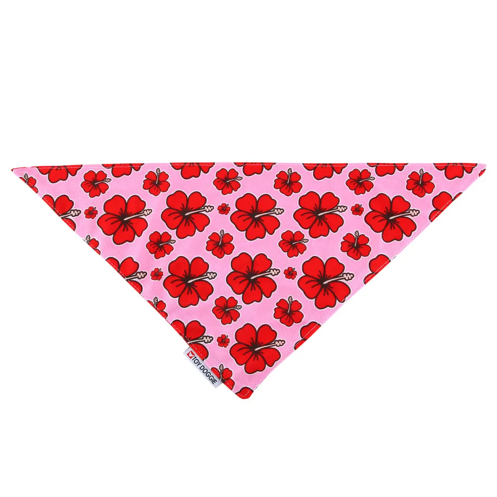 Jibara Amapola Floral Reversible Dog Bandana | Perrandeo Jibaro Pawtriotico