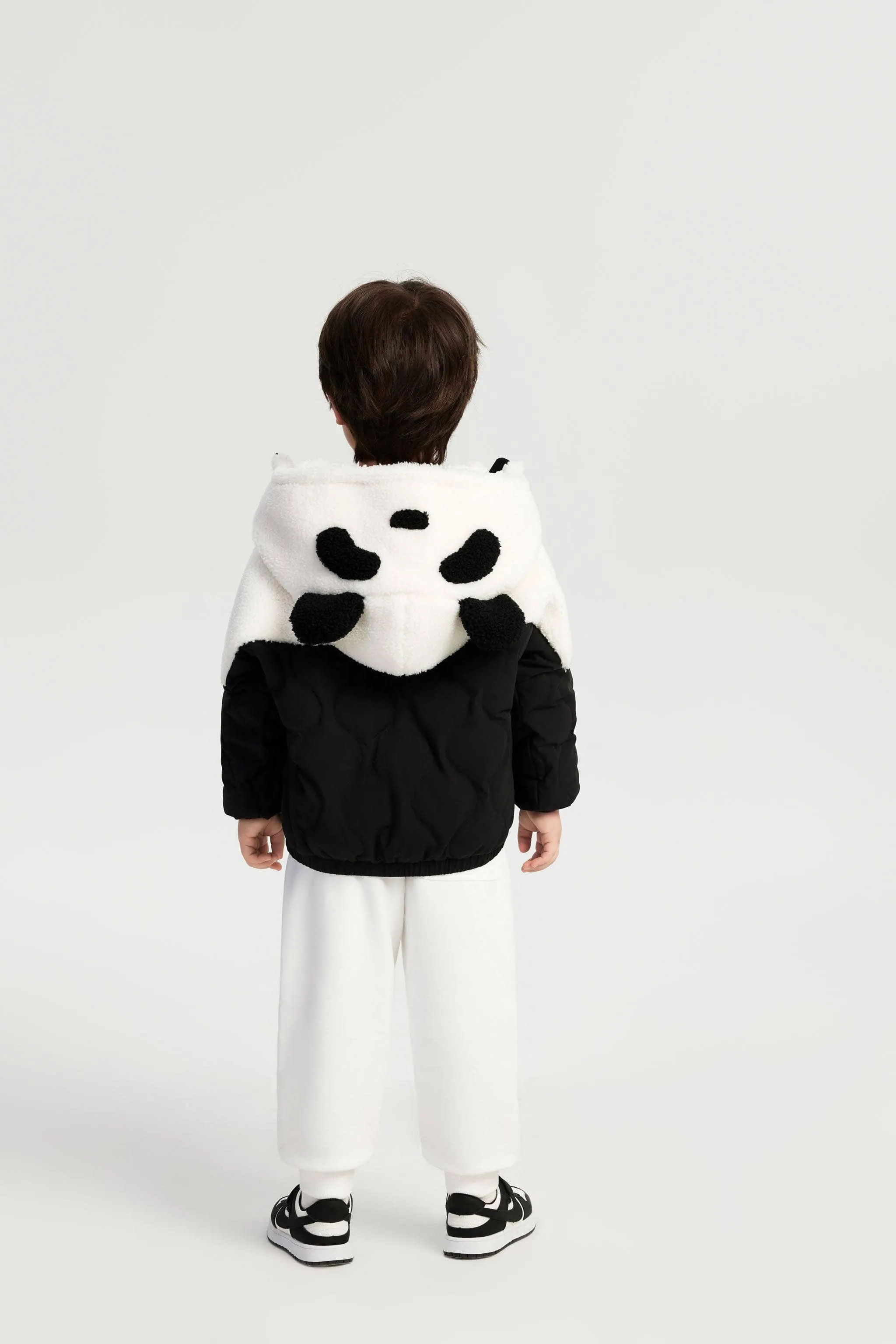 Kid's Panda Lambwool Down Coat