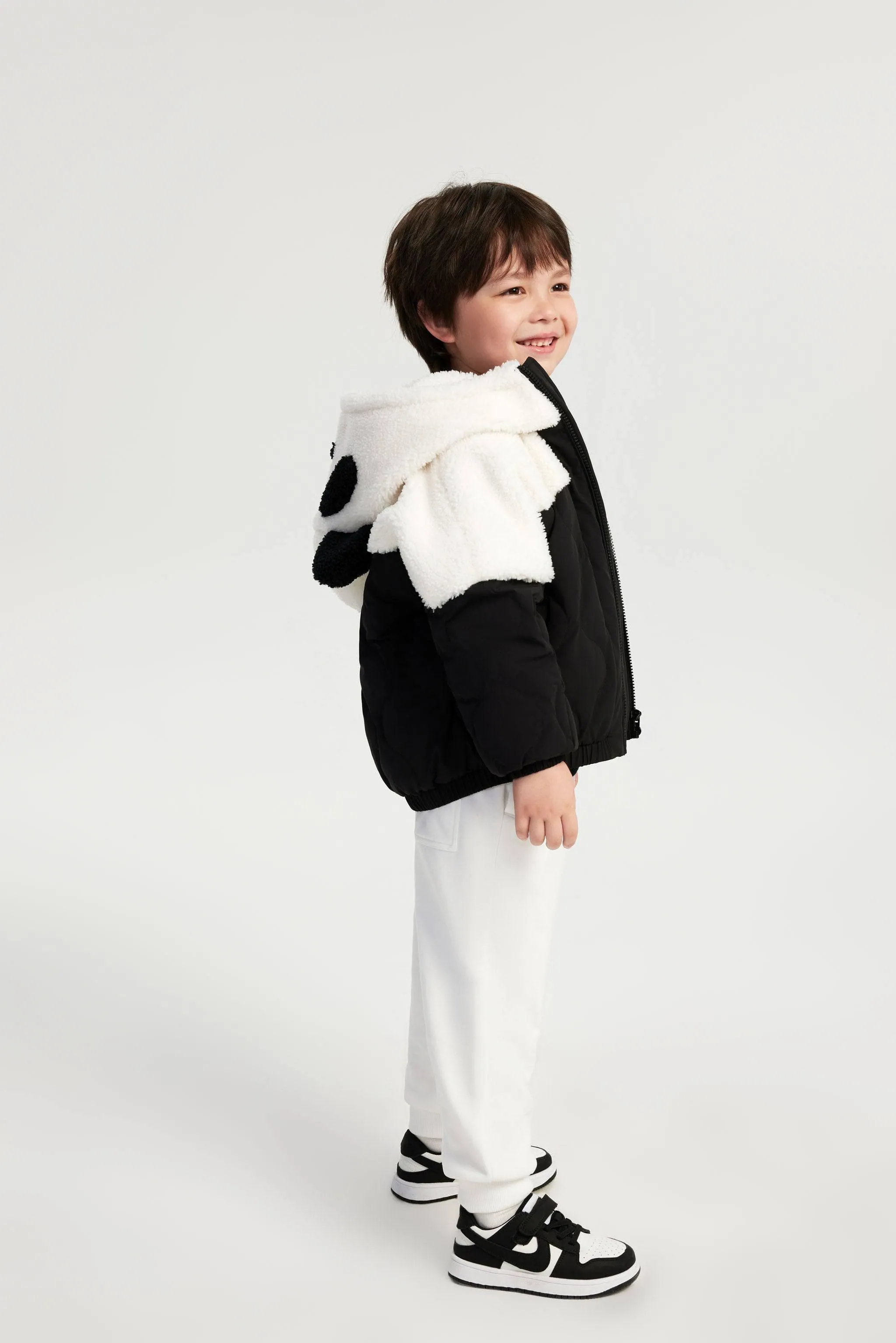 Kid's Panda Lambwool Down Coat