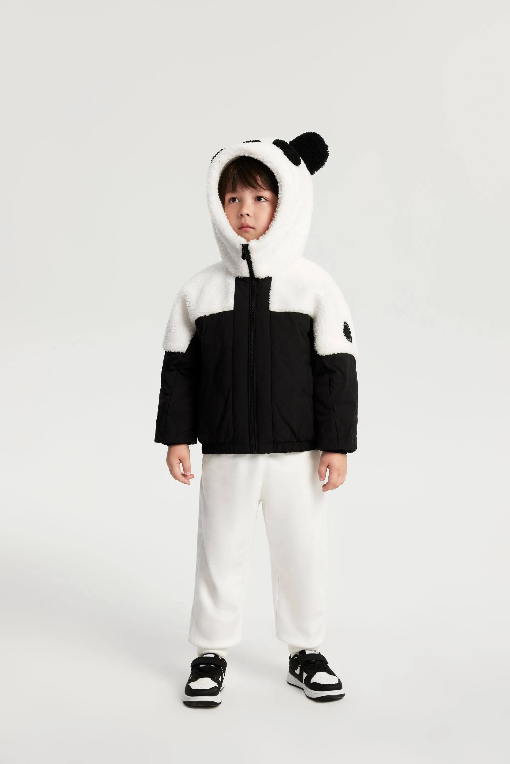 Kid's Panda Lambwool Down Coat