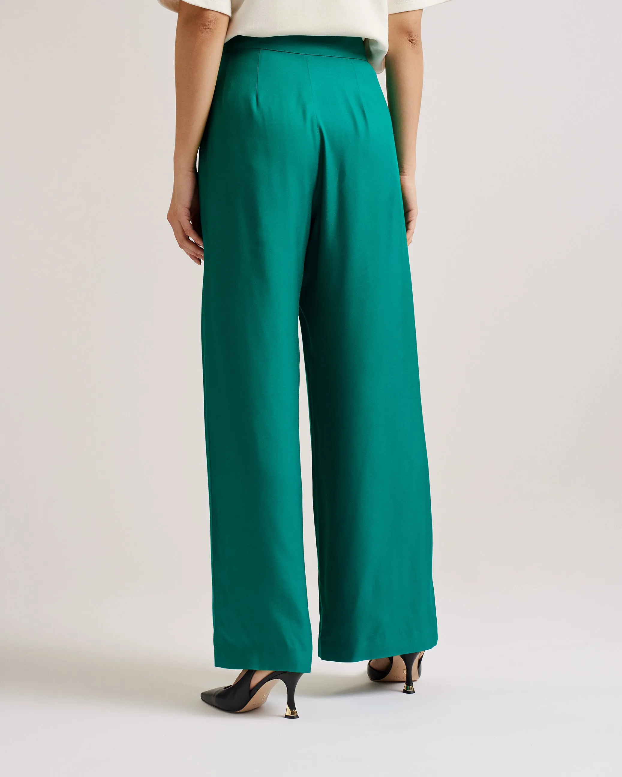 Krissi Wide Leg Trousers Green