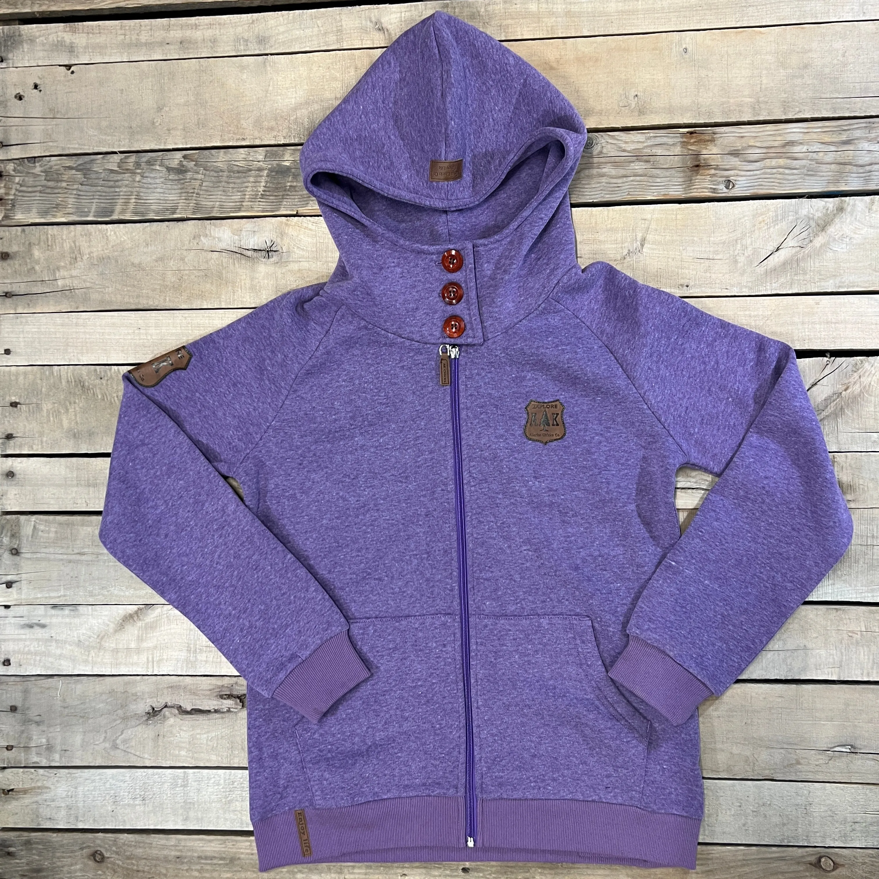 Lake Louise Leather Patch Full Zip