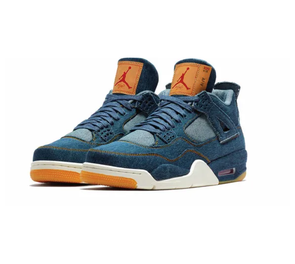 Levi's x Air Jordan 4 Retro 'Denim' 2018 SKU A02571 401 - Authentic - New in Box