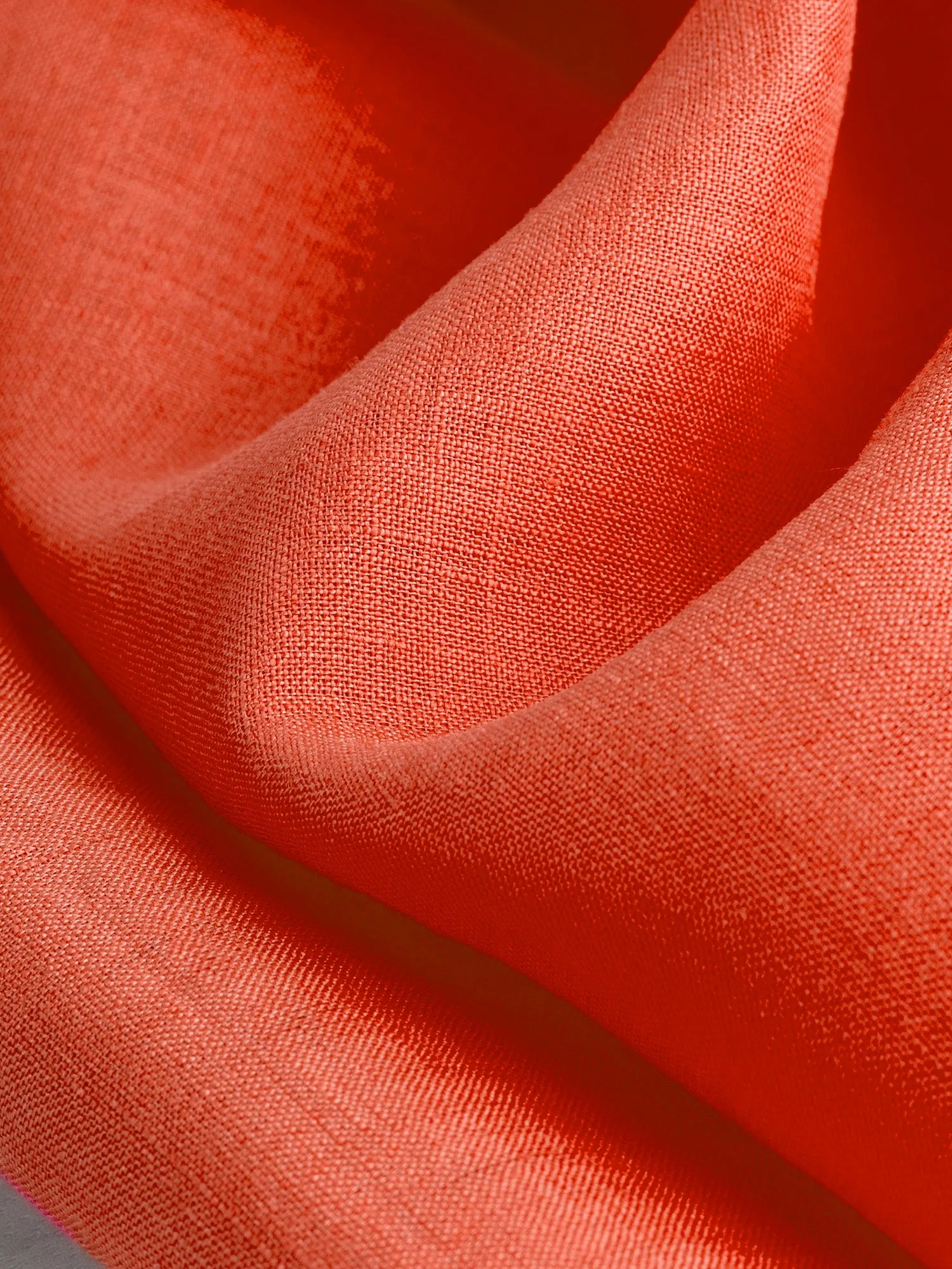 Lightweight European Linen - Spicy Orange - Swatch