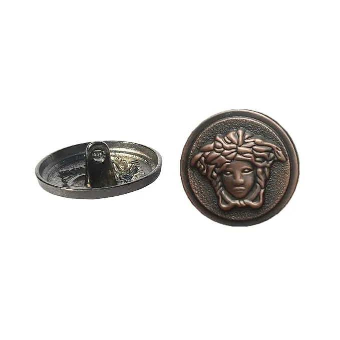 Medusa Metal Shank Buttons(6 Big   6 Small)