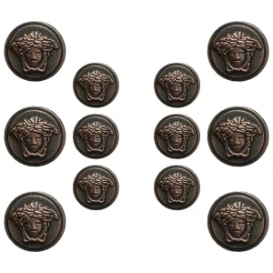 Medusa Metal Shank Buttons(6 Big   6 Small)