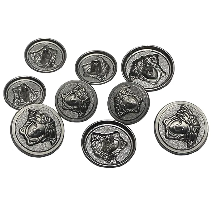 Medusa Metal Shank Buttons(6 Big   6 Small)