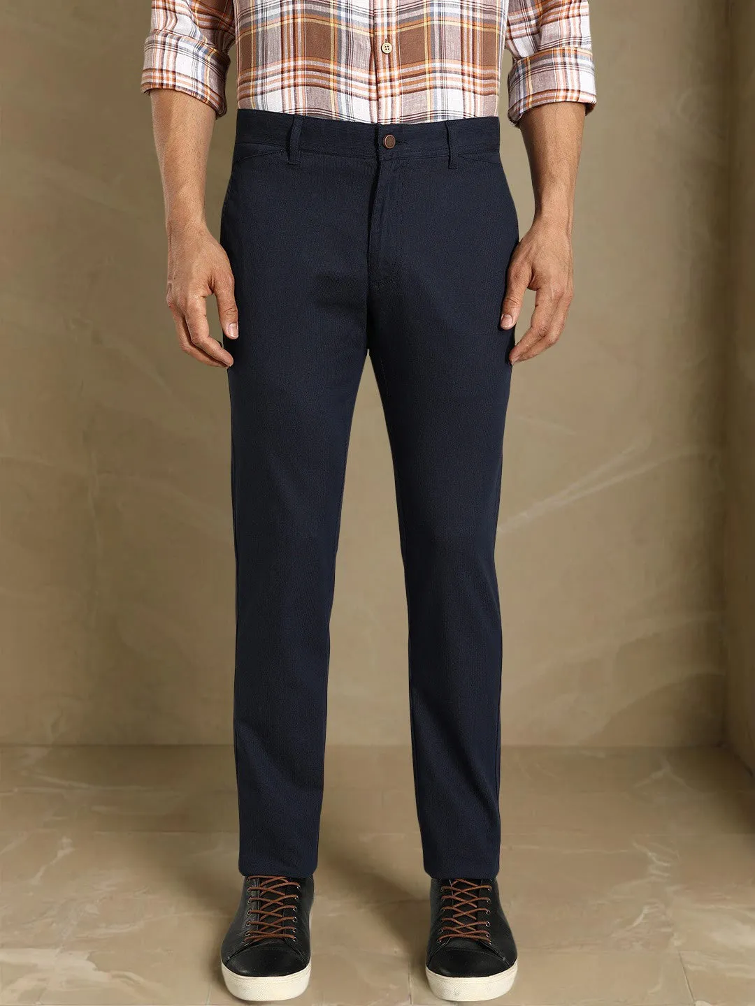 Men Brooklyn Fit Cotton Stretch Trouser