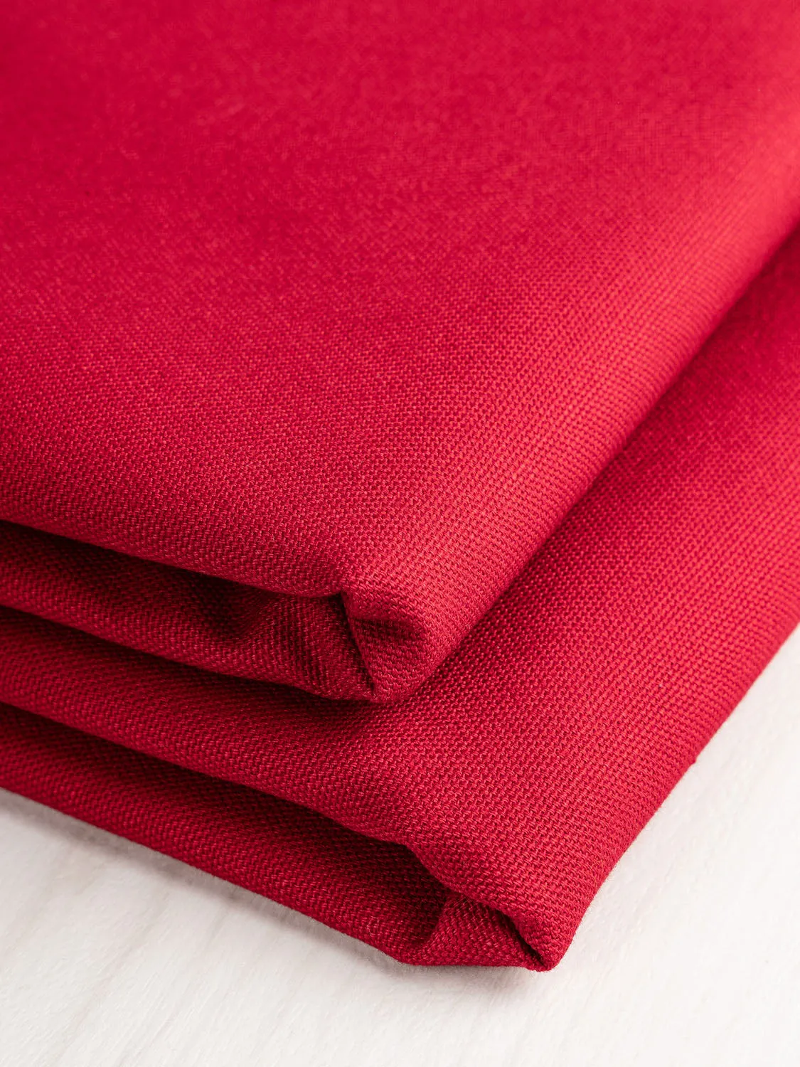 Midweight Organic Cotton Canvas - Fire Red