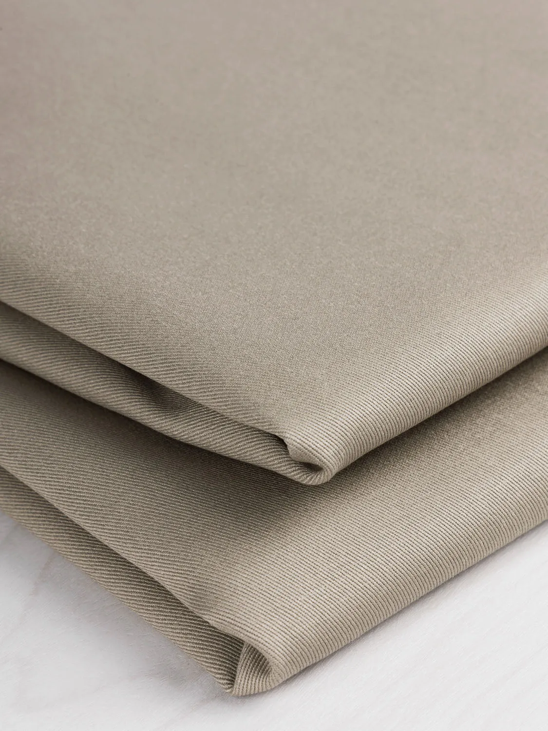 Midweight Organic Cotton Twill - Khaki