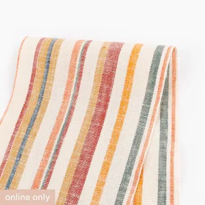 Multi Stripe Linen / Rayon - Autumn (remnant)