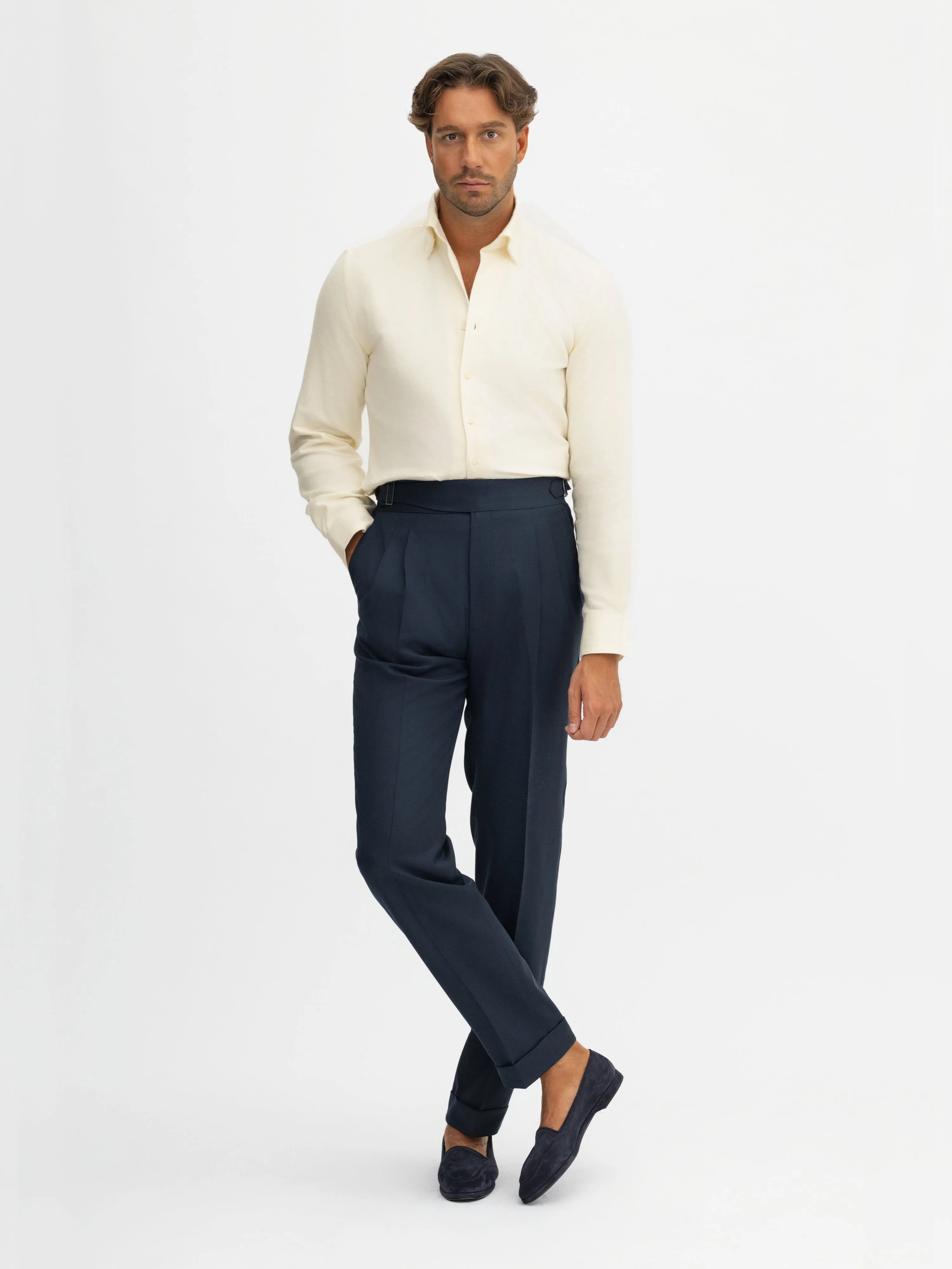 Navy S130 Wool Gurkha Trousers