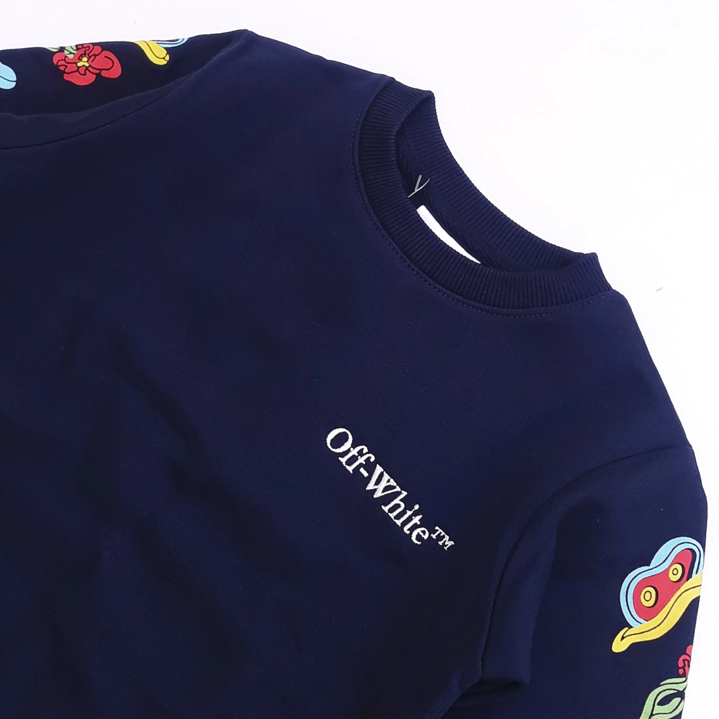 OF - Kids 'Navy' Printed Fleece Sweatshirt OF490