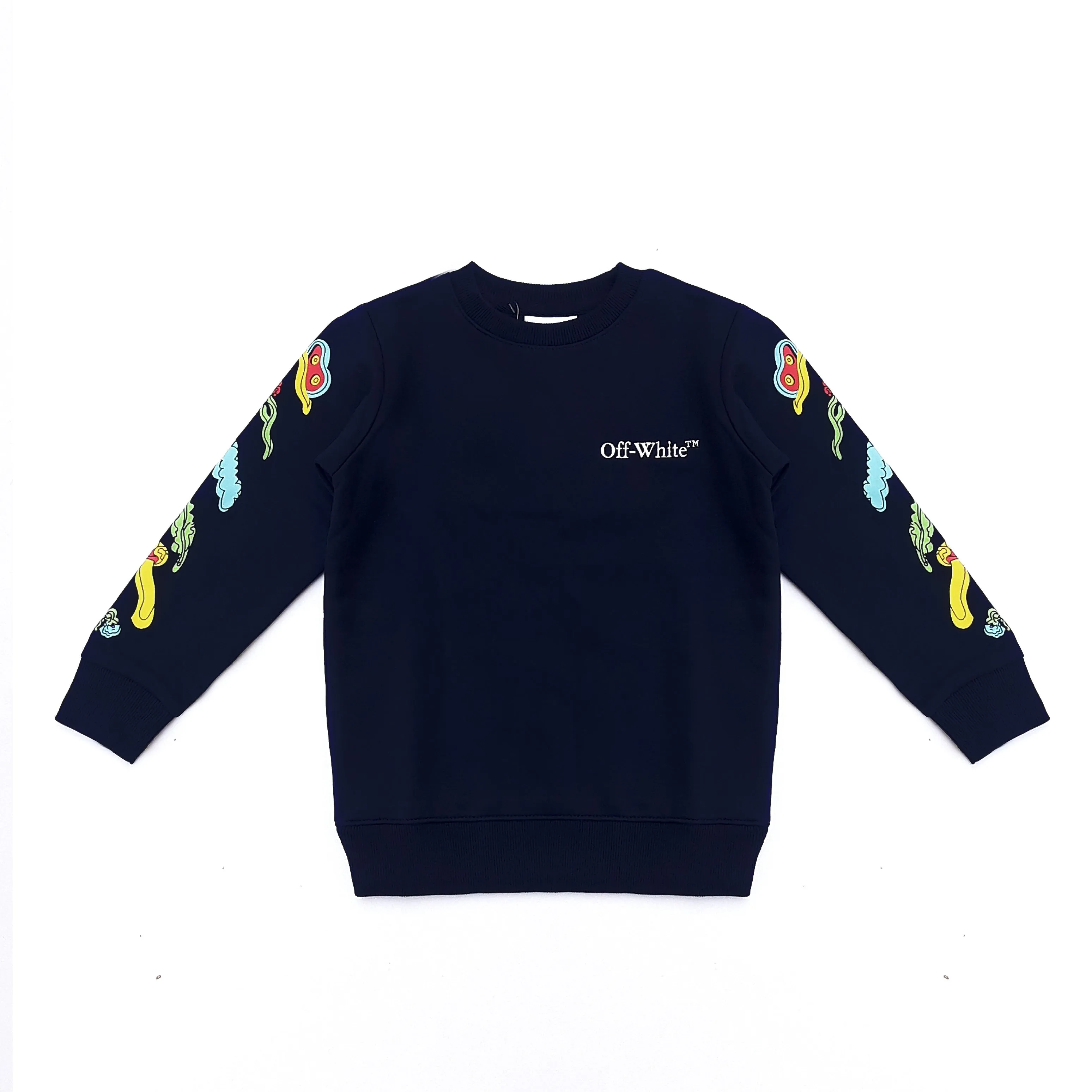 OF - Kids 'Navy' Printed Fleece Sweatshirt OF490