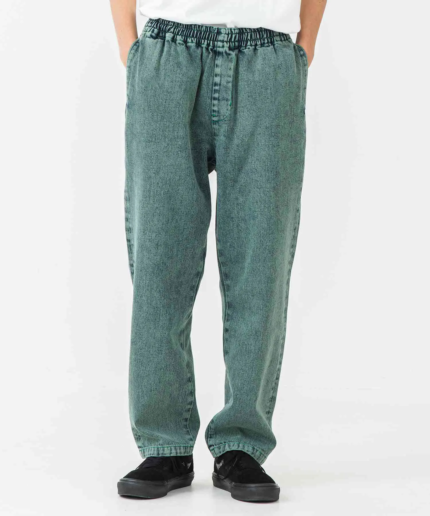 OVERDYED DENIM EASY PANTS