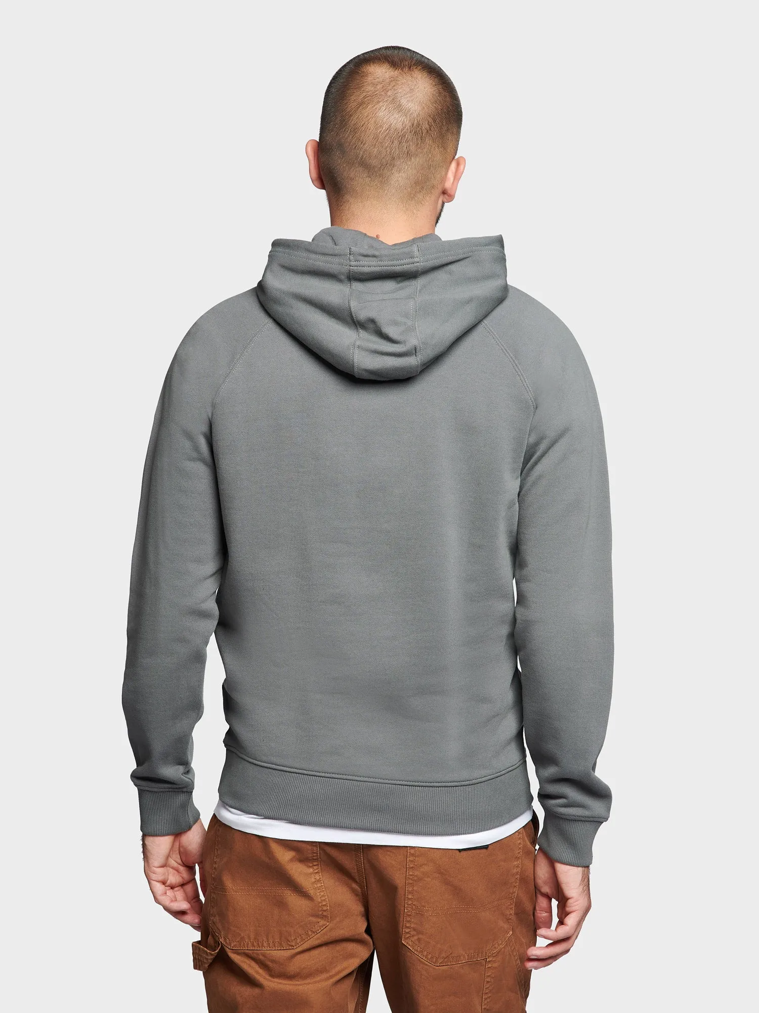 P Bear Reverse Loopback Hoodie in Castlerock