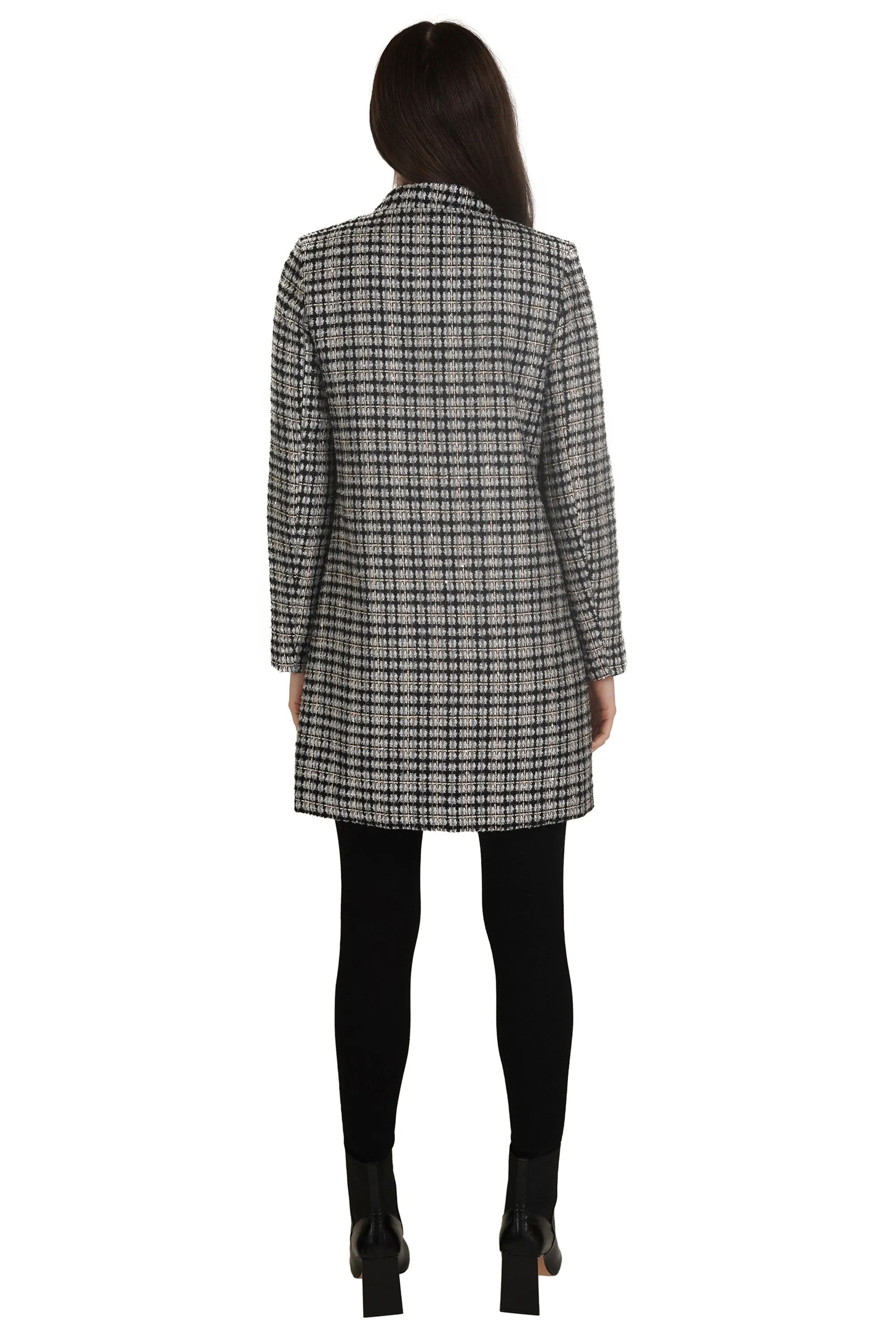 Plaid Tweed Coat