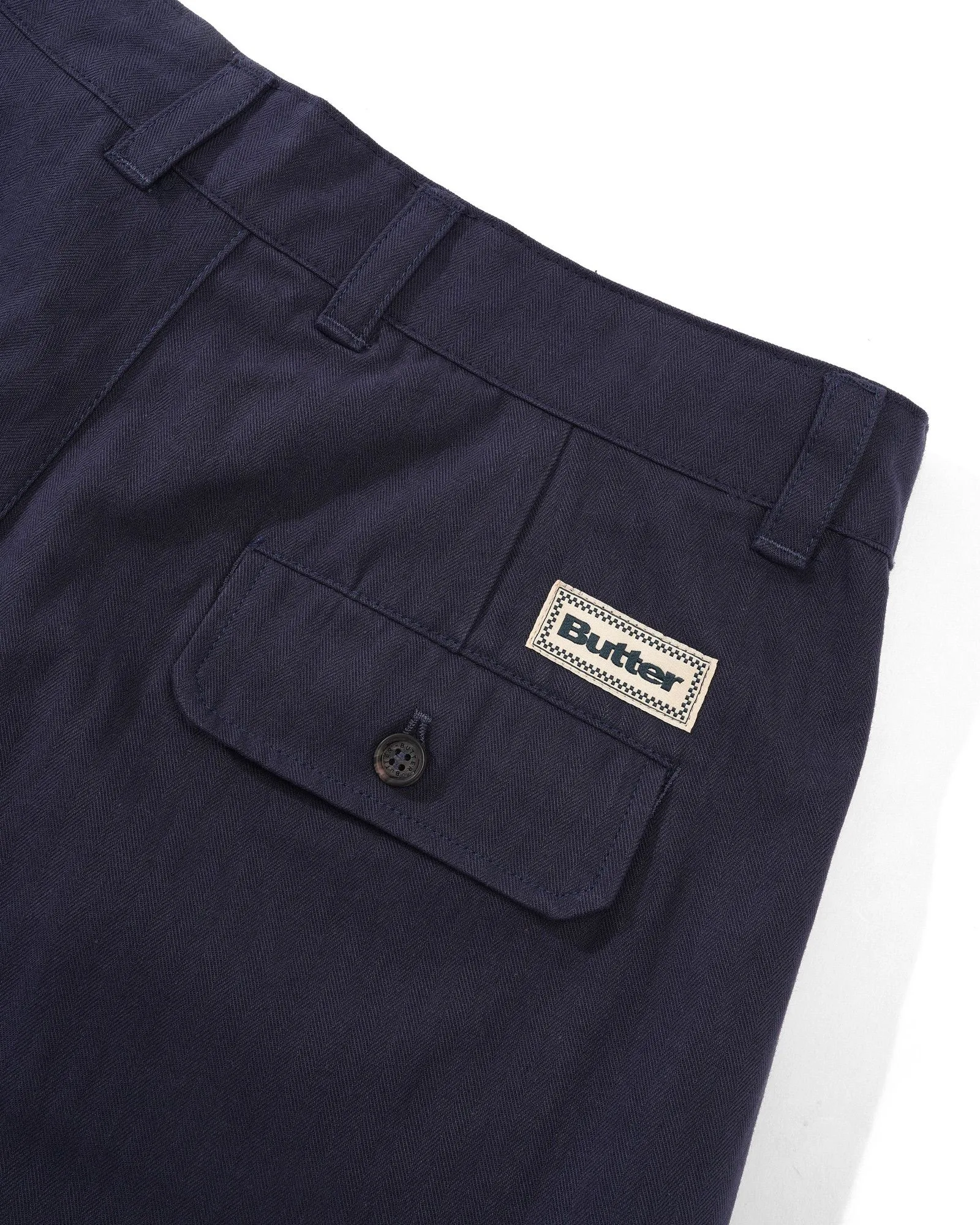 Pleated Trousers, Navy