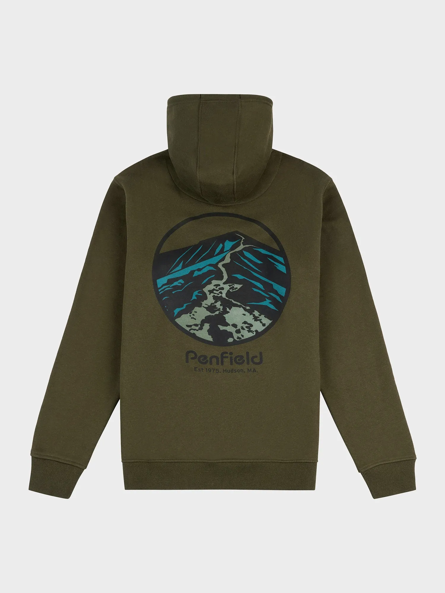 Ridge Trail Back Graphic Hoodie in Forest Night