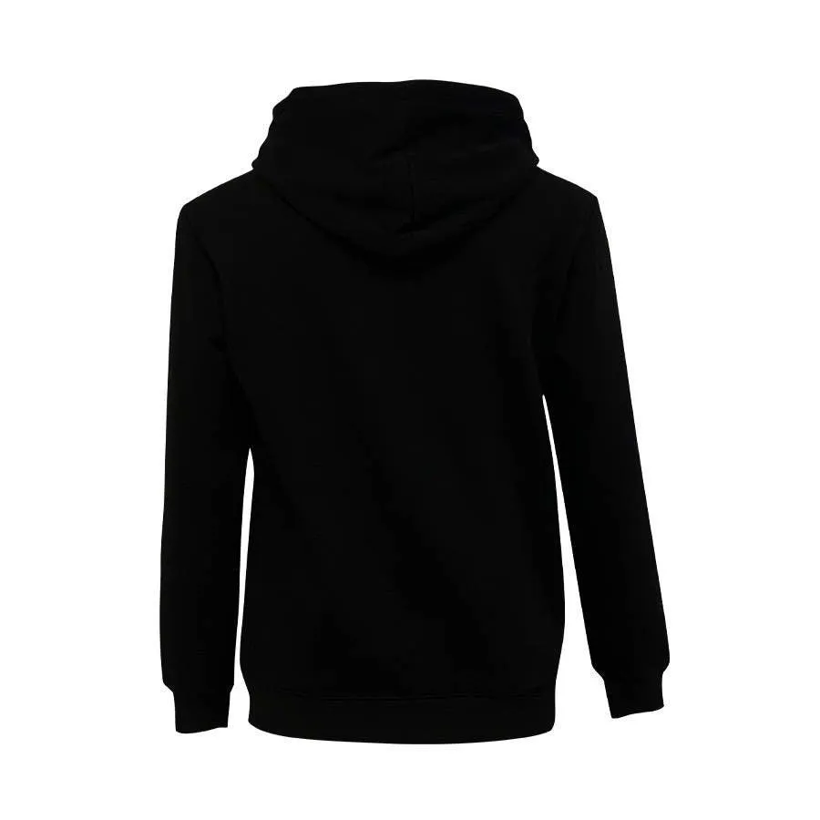 Slim Fit Black Hoodie Blur Front Logo Design Organic Heavy Cotton