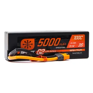 Spektrum 5000mAh 3S 11.1V Smart G2 Hard Case LiPo 100C IC3 SPMX53S100H3