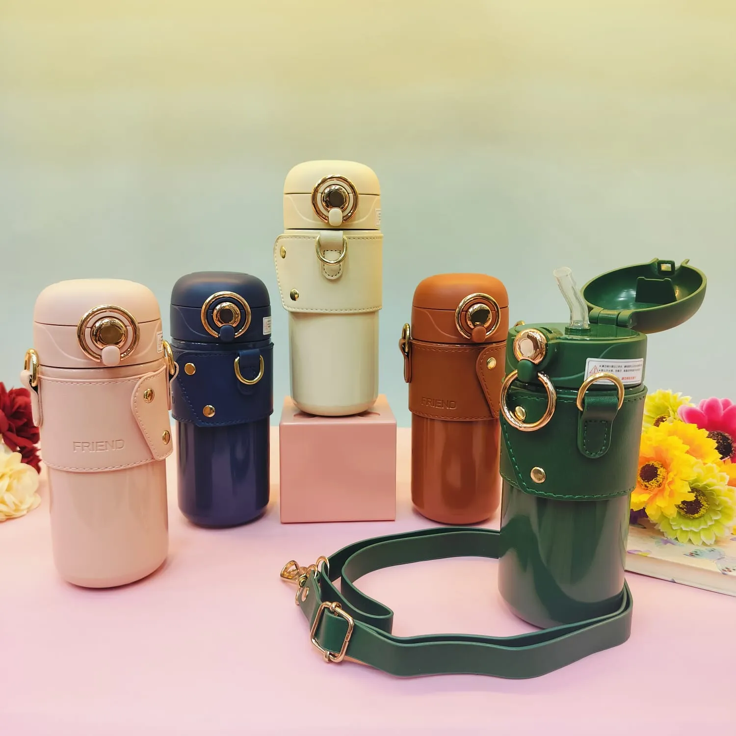 stylish and trendy flask bottle.