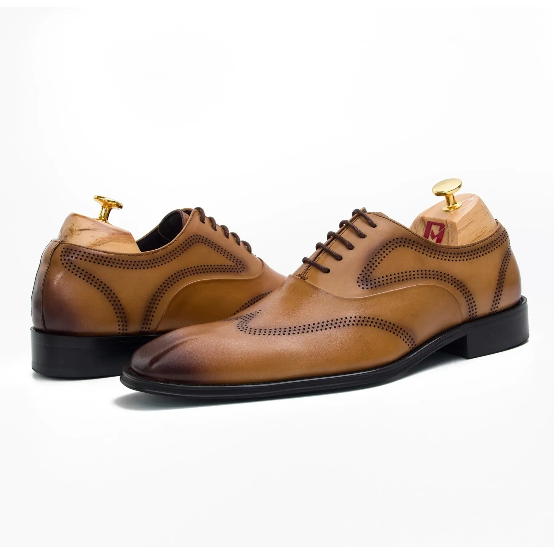 Tan Oxford dress shoes