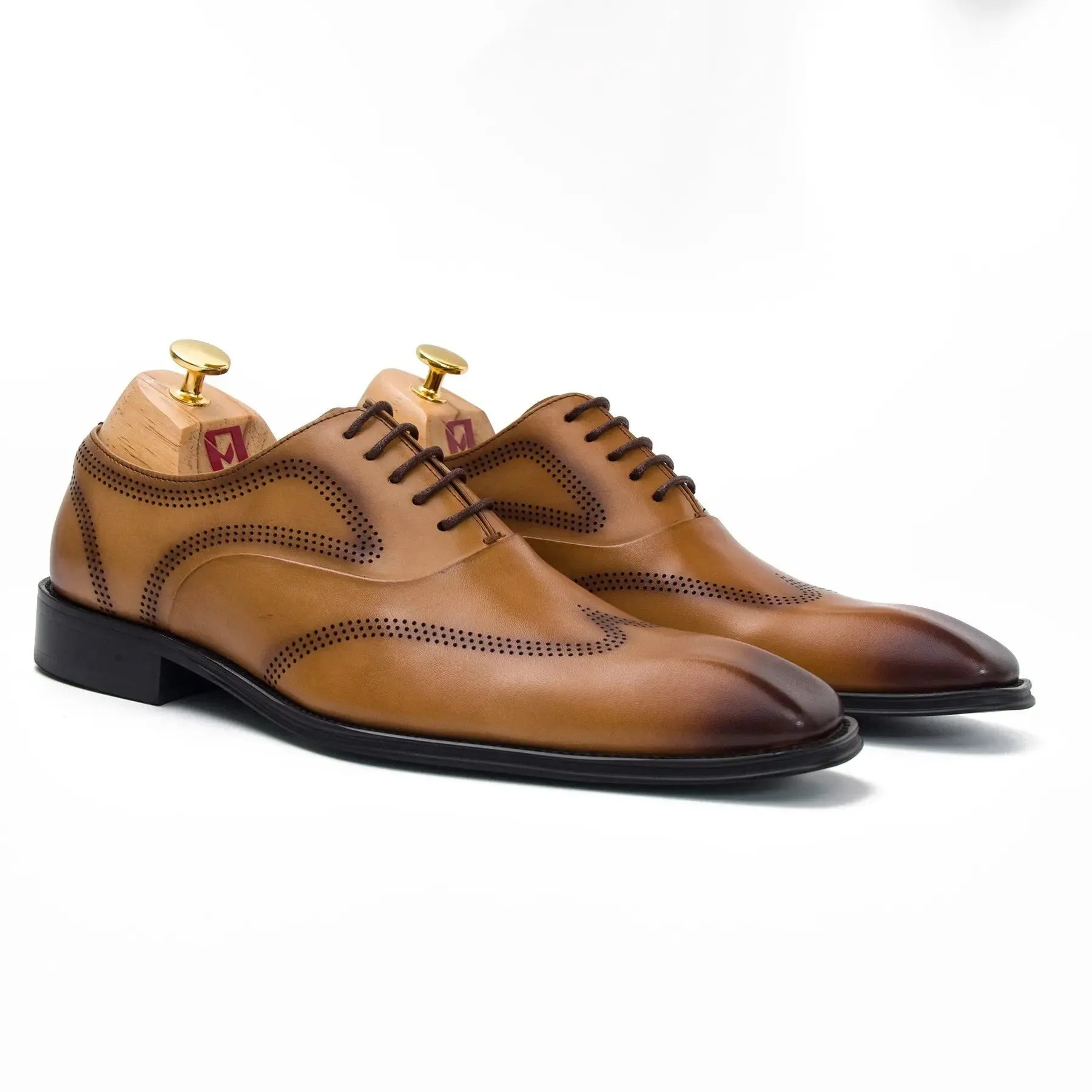 Tan Oxford dress shoes