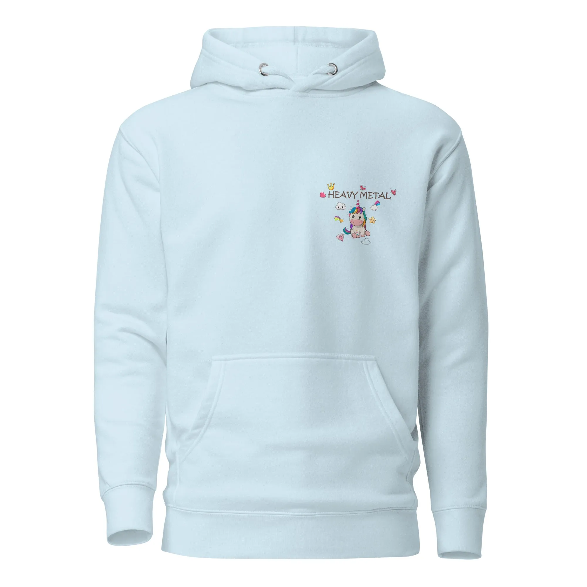 Unicorn-ify your style with our Heavy Metal Unicorn Unisex Hoodie!