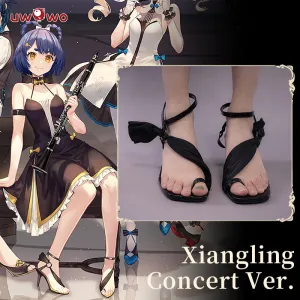 Uwowo Game Genshin Impact Concert Xiangling Cosplay Costume Shoes