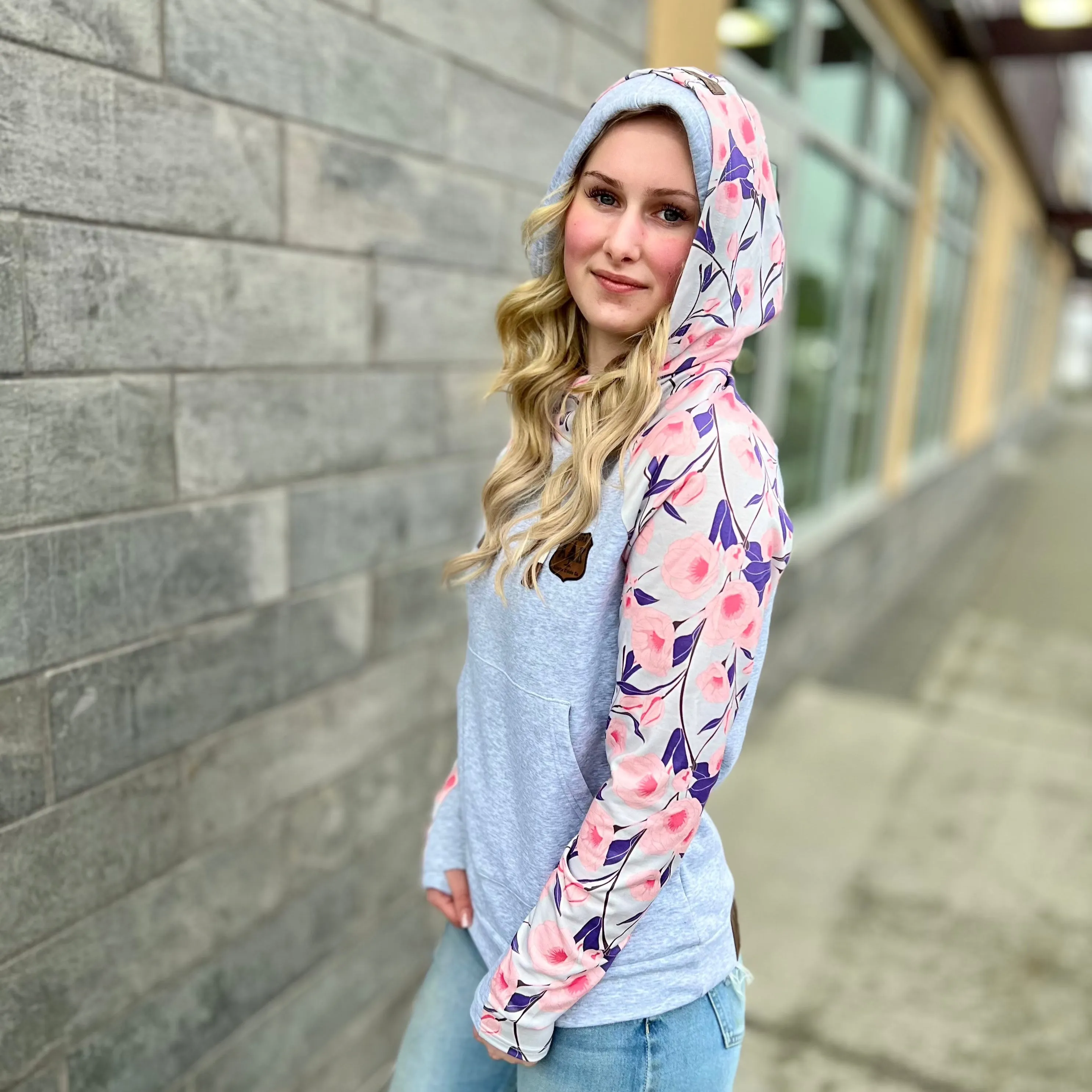 Wild Tulip Floral Sleeve Hoodie