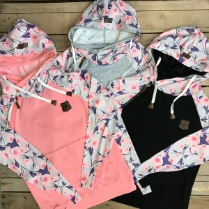 Wild Tulip Floral Sleeve Hoodie